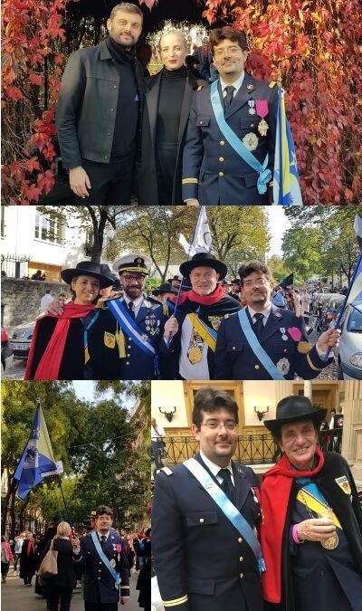 Le drapeau angyalistanais flotte à l’occasion de la Fête des vendanges en République de Montmartre