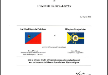L’Empire d’Angyalistan et la République du Padrhom signent un traité de reconnaissance mutuelle
